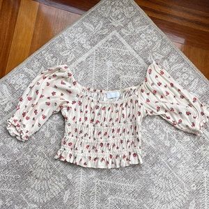 Cropped floral top
